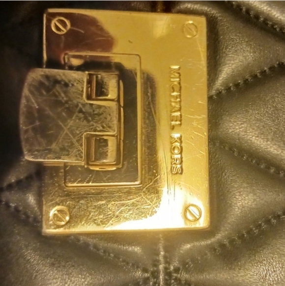 Michael Kors black Quilted  Leather SLOAN Purse - Picture 5 of 9